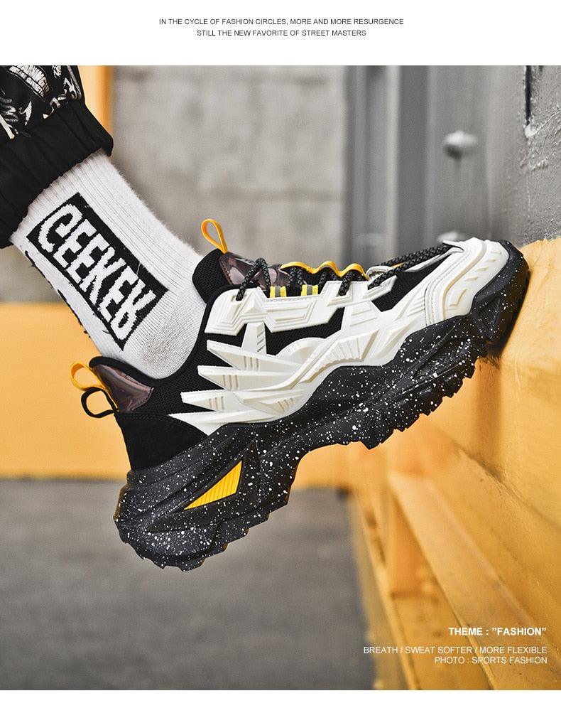 Men's Chunky Platform Sneakers – Height Increasing Casual Shoes