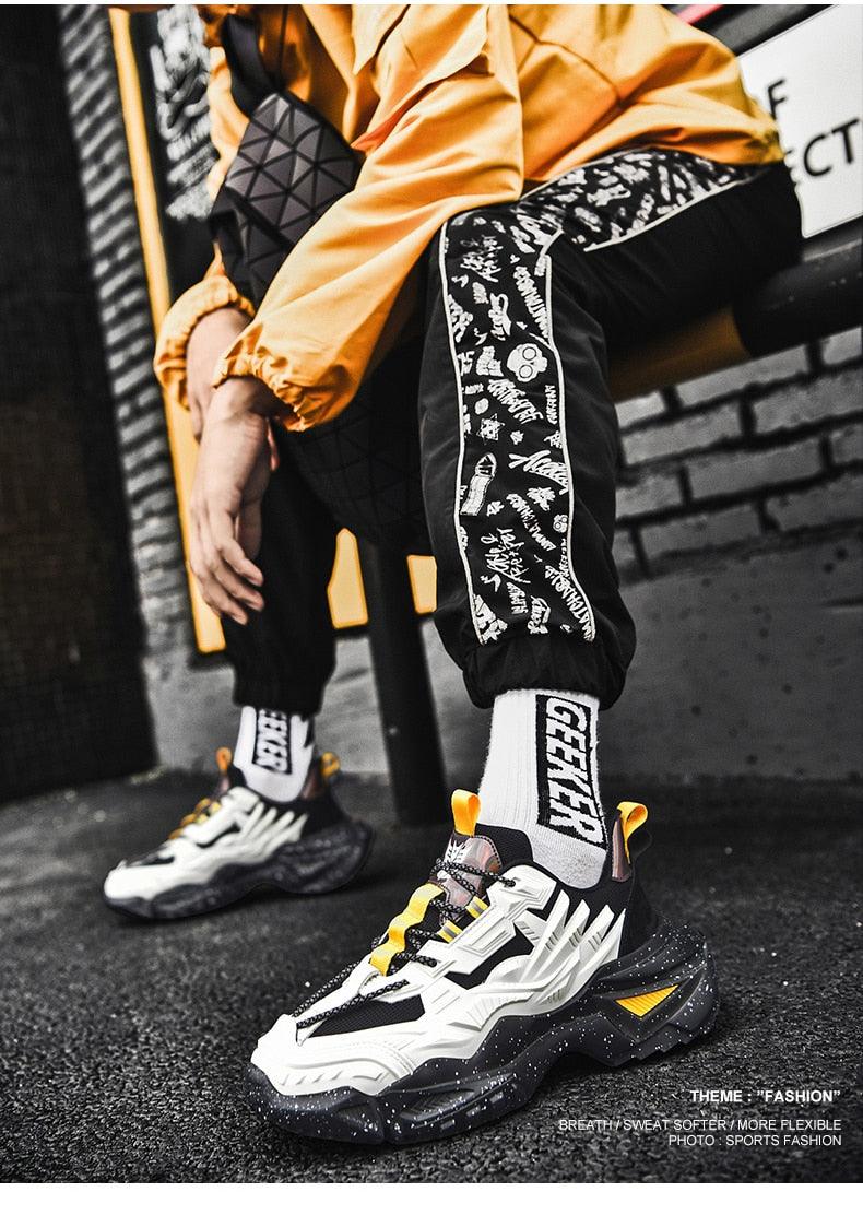 Men's Chunky Platform Sneakers – Height Increasing Casual Shoes