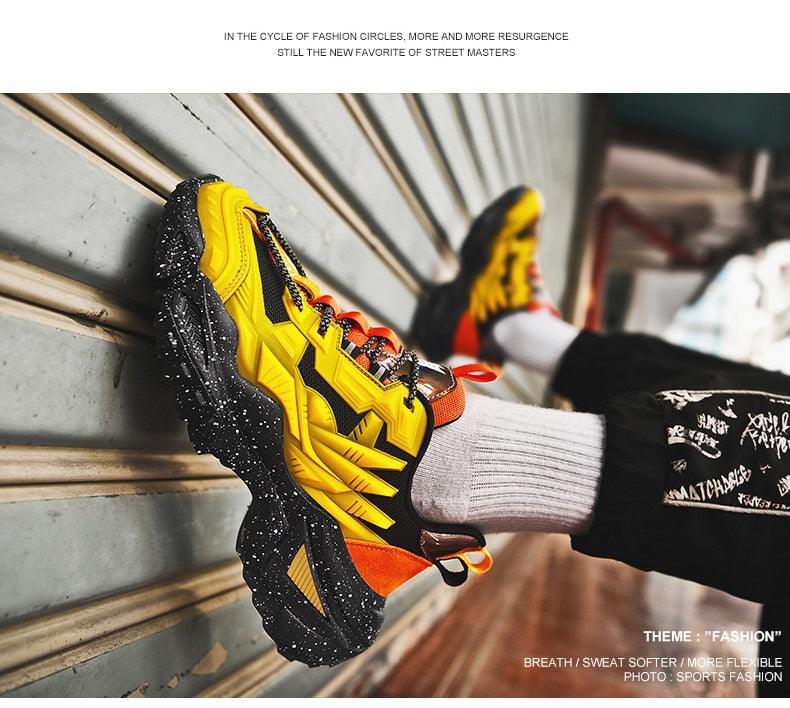 Men's Chunky Platform Sneakers – Height Increasing Casual Shoes