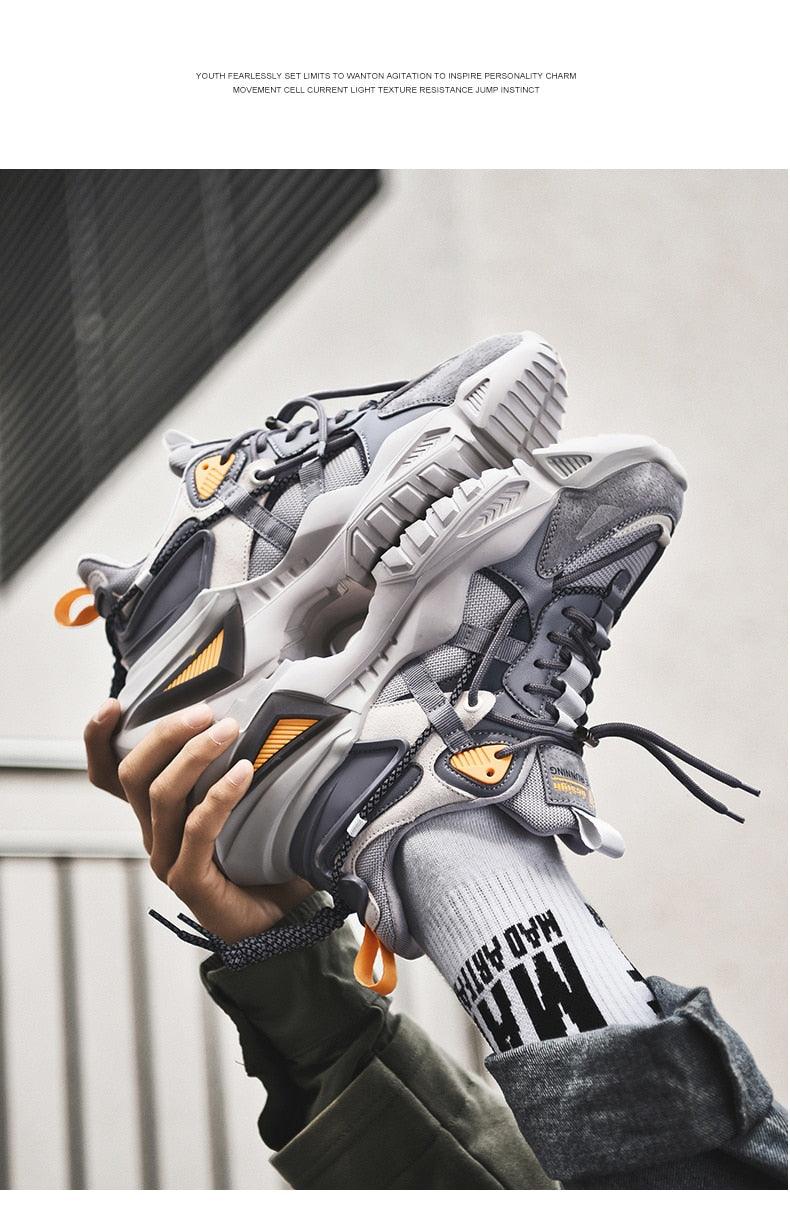 Men's Chunky Platform Sneakers – Height Increasing Casual Shoes