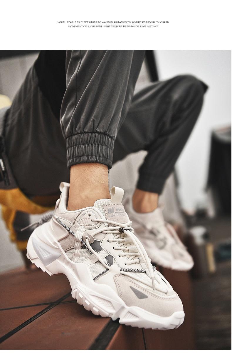 Men's Chunky Platform Sneakers – Height Increasing Casual Shoes