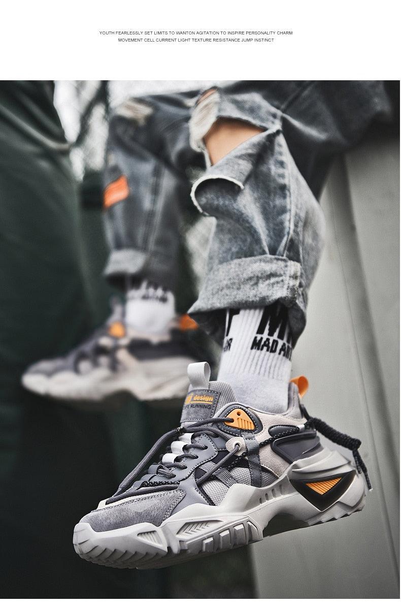 Men's Chunky Platform Sneakers – Height Increasing Casual Shoes