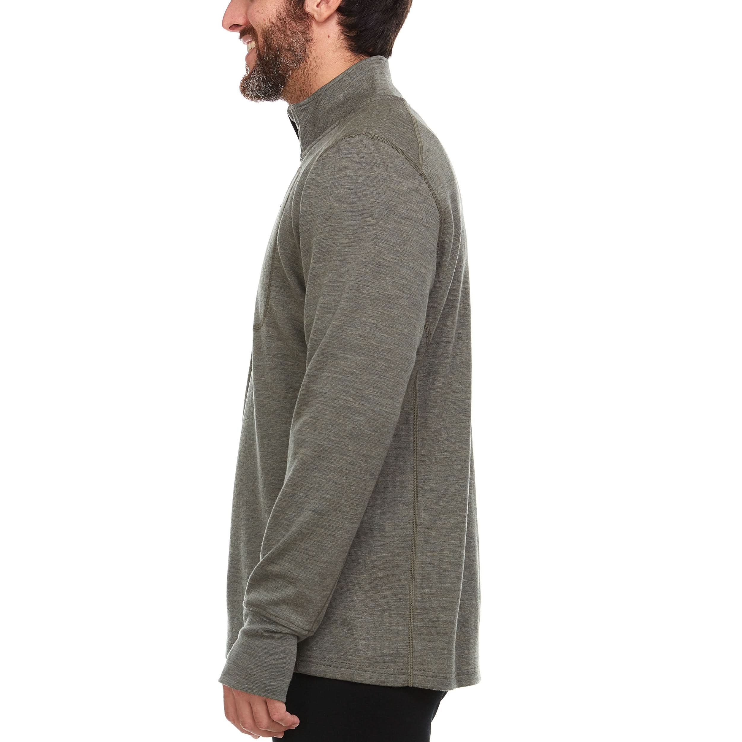 Men's Heavyweight 100% Merino Wool 1/4 Zip Pullover