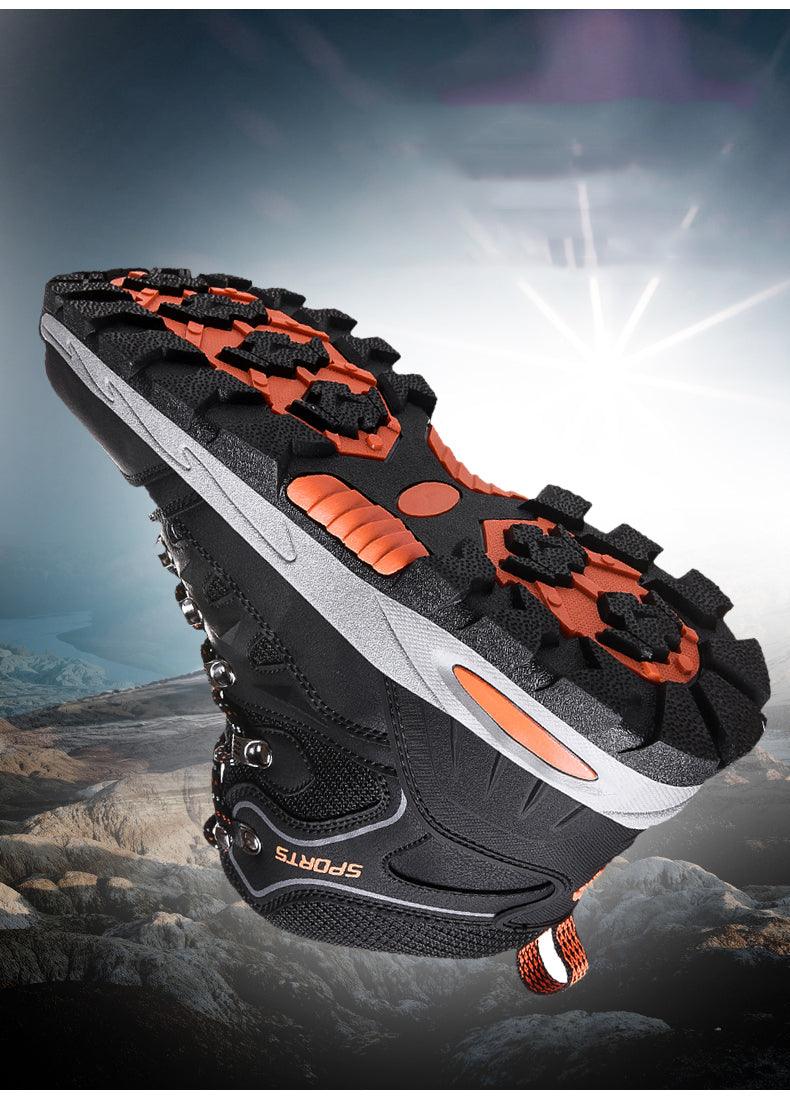 Mens Waterproof Winter Snow Boots, Warm Lined Ankle Hiking Boots