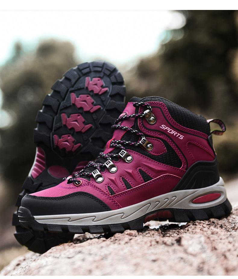Mens Waterproof Winter Snow Boots, Warm Lined Ankle Hiking Boots