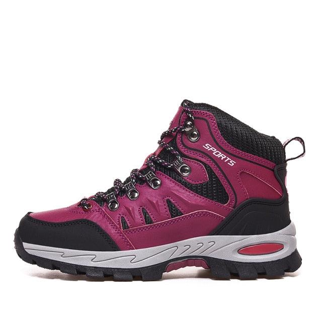 Mens Waterproof Winter Snow Boots, Warm Lined Ankle Hiking Boots