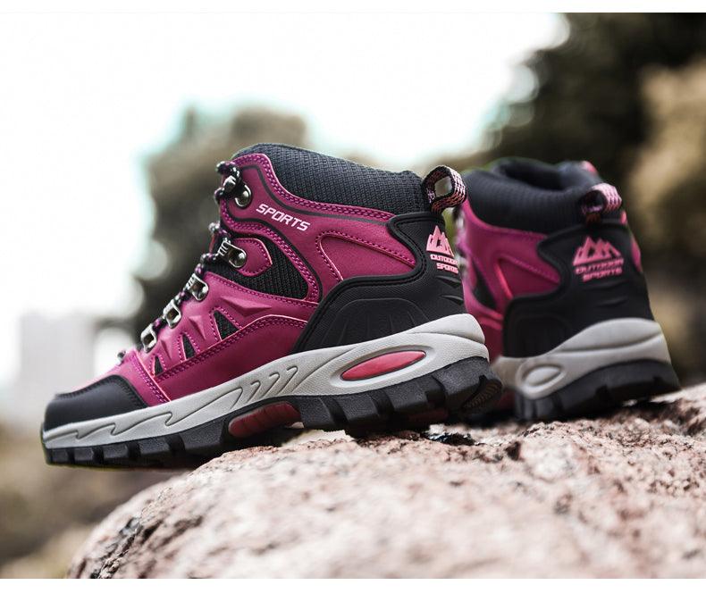 Mens Waterproof Winter Snow Boots, Warm Lined Ankle Hiking Boots