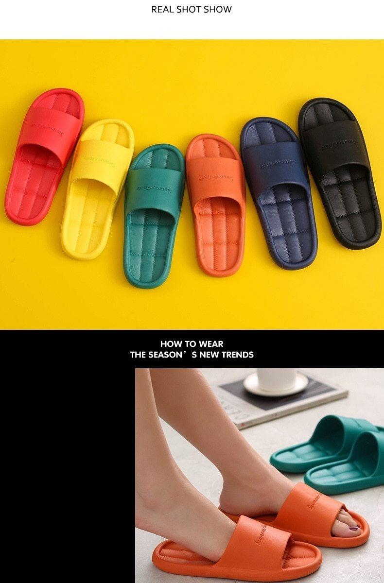 Unisex Non-Slip Shower Sandals Lightweight EVA Summer House Slides