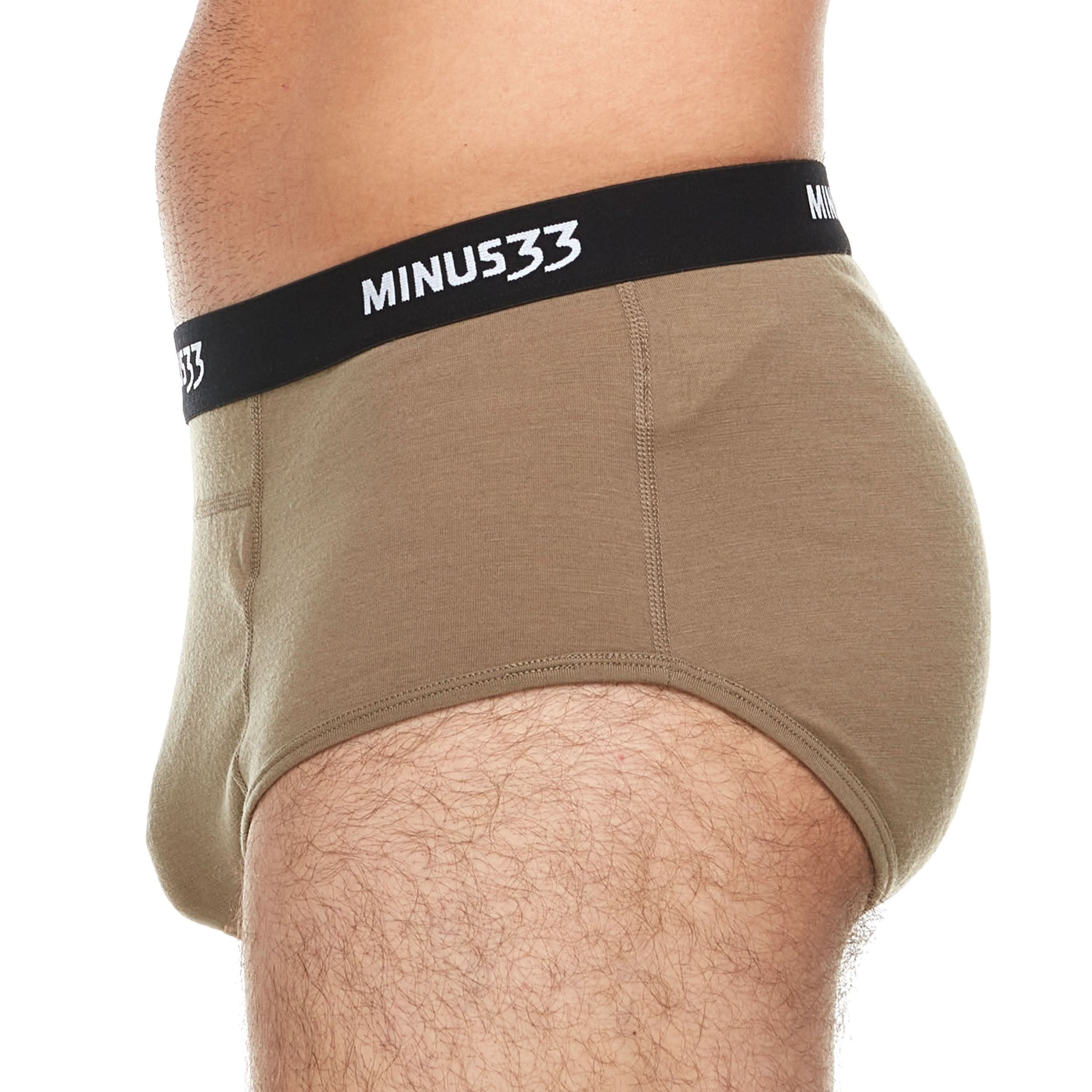 Microweight Wool Briefs for Men - Solid Knit Moisture-Wicking