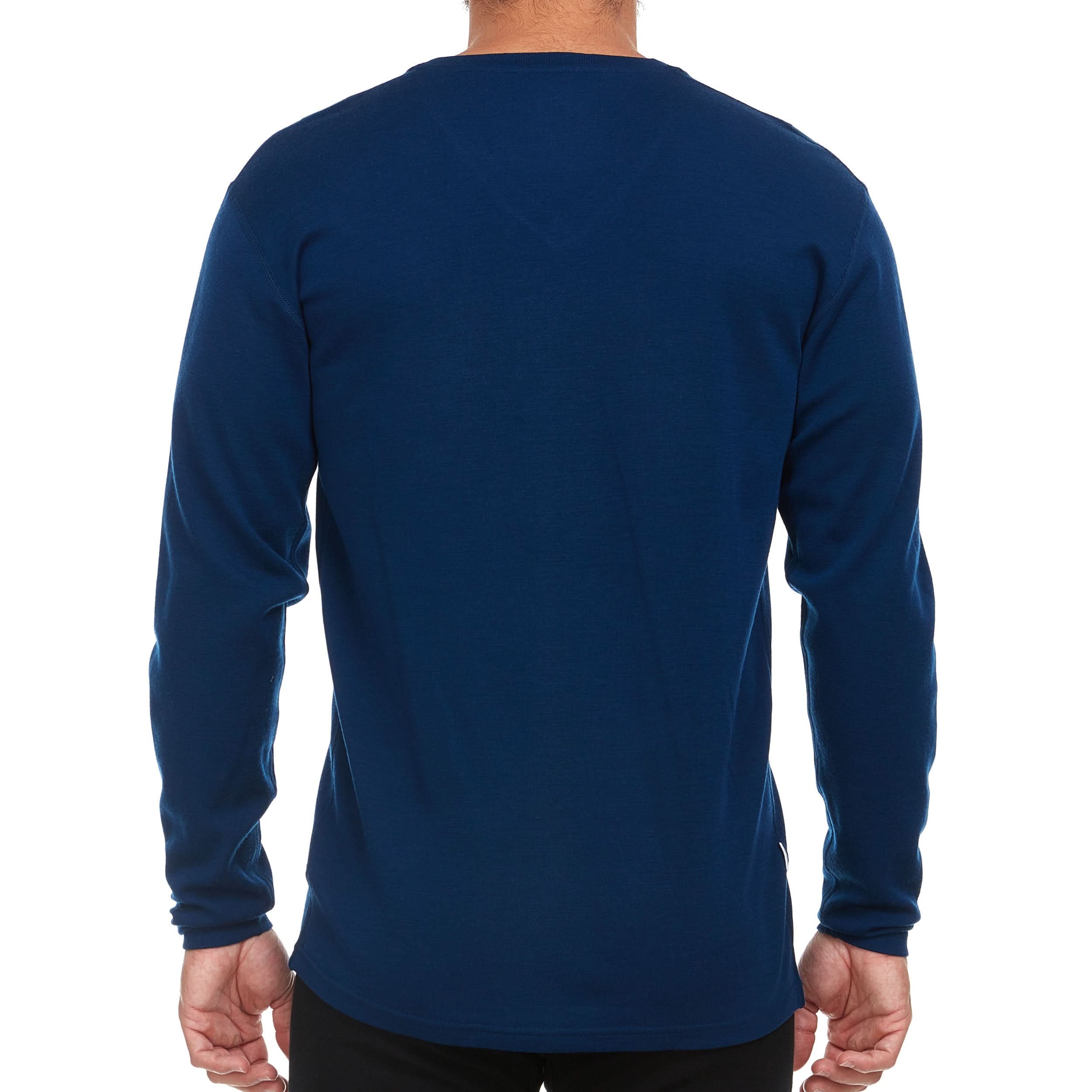 Men's Midweight Merino Wool V-Neck Sweater in Forest-Green