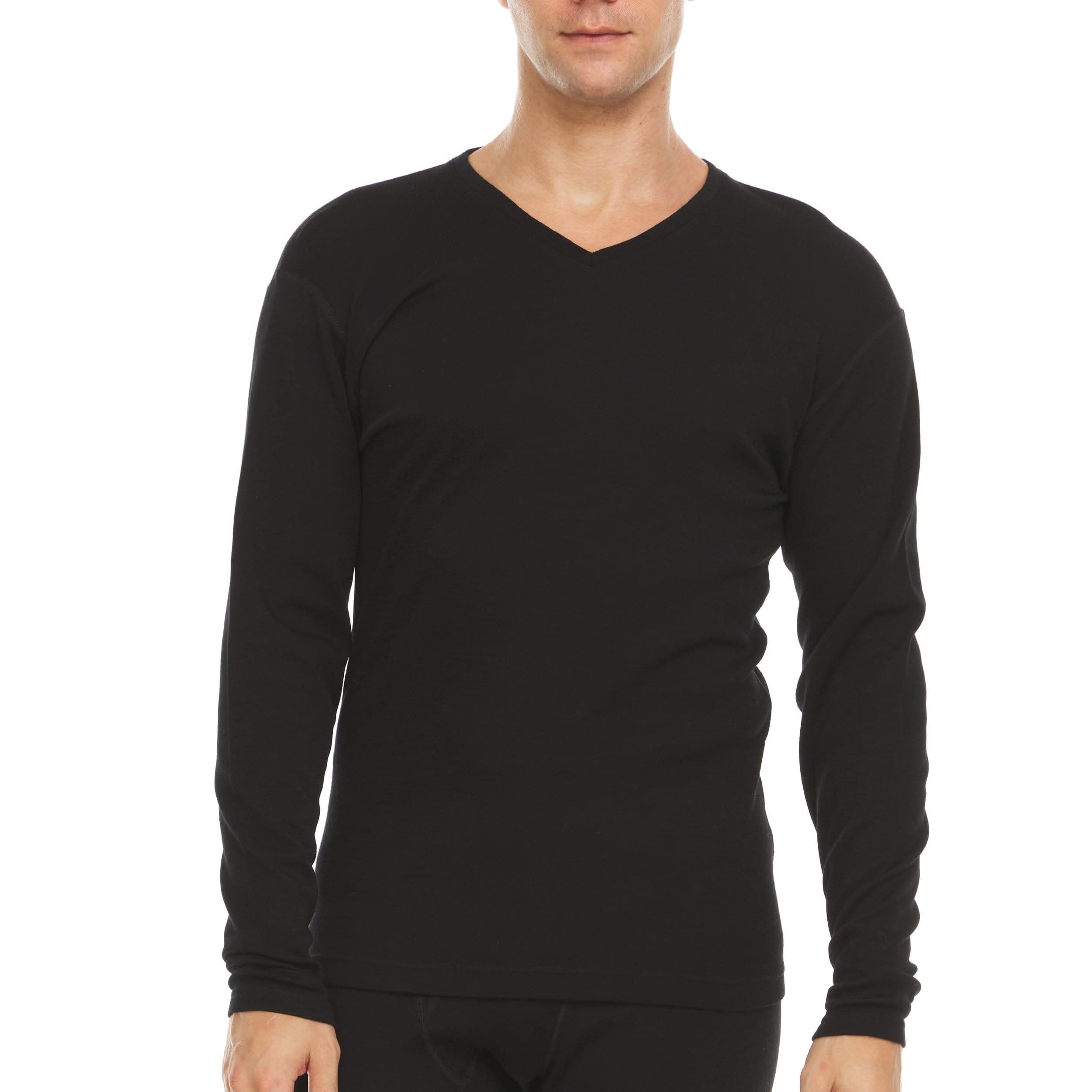 Men's Midweight Merino Wool V-Neck Sweater in Forest-Green