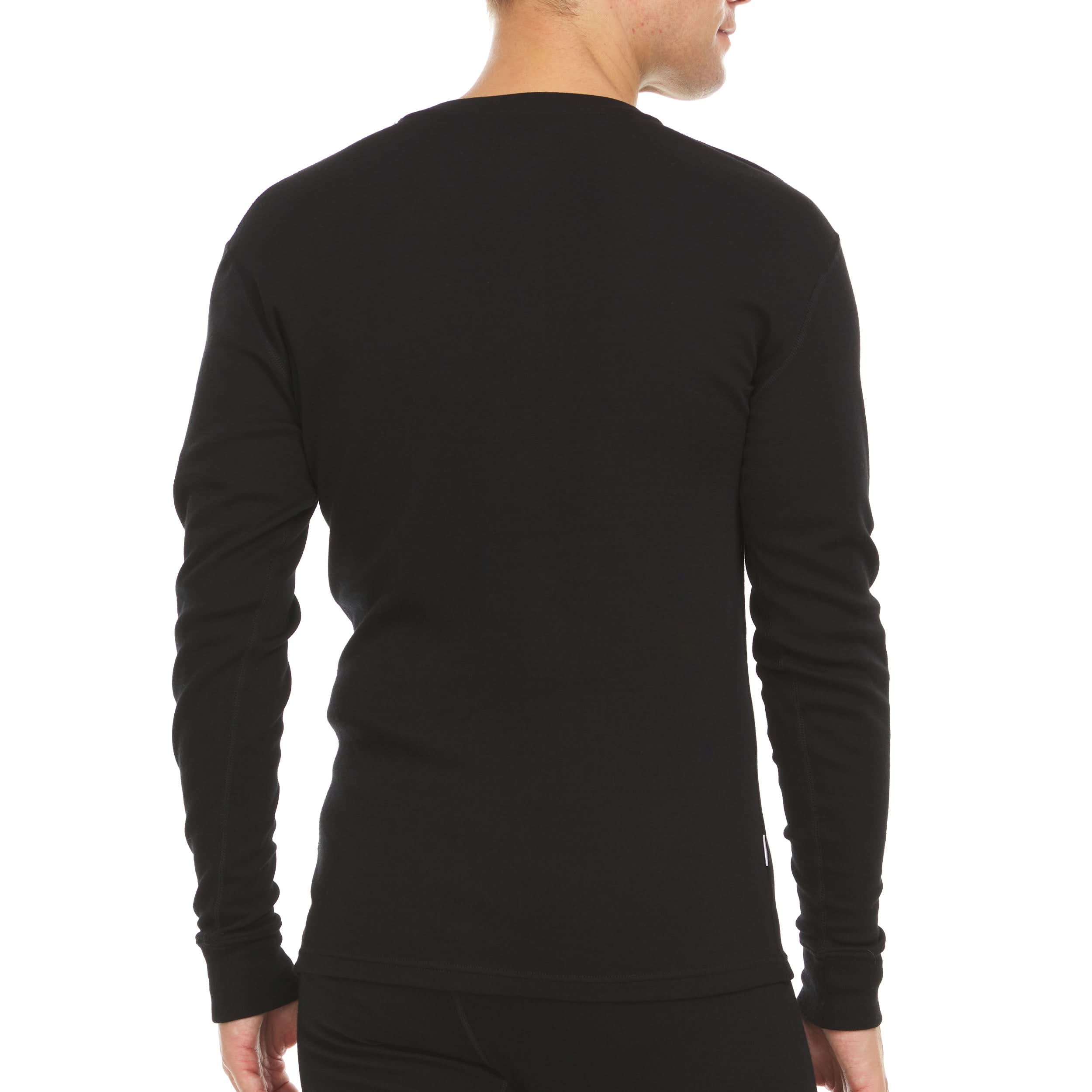 Men's Midweight Merino Wool Henley Long Sleeve Knit Shirt