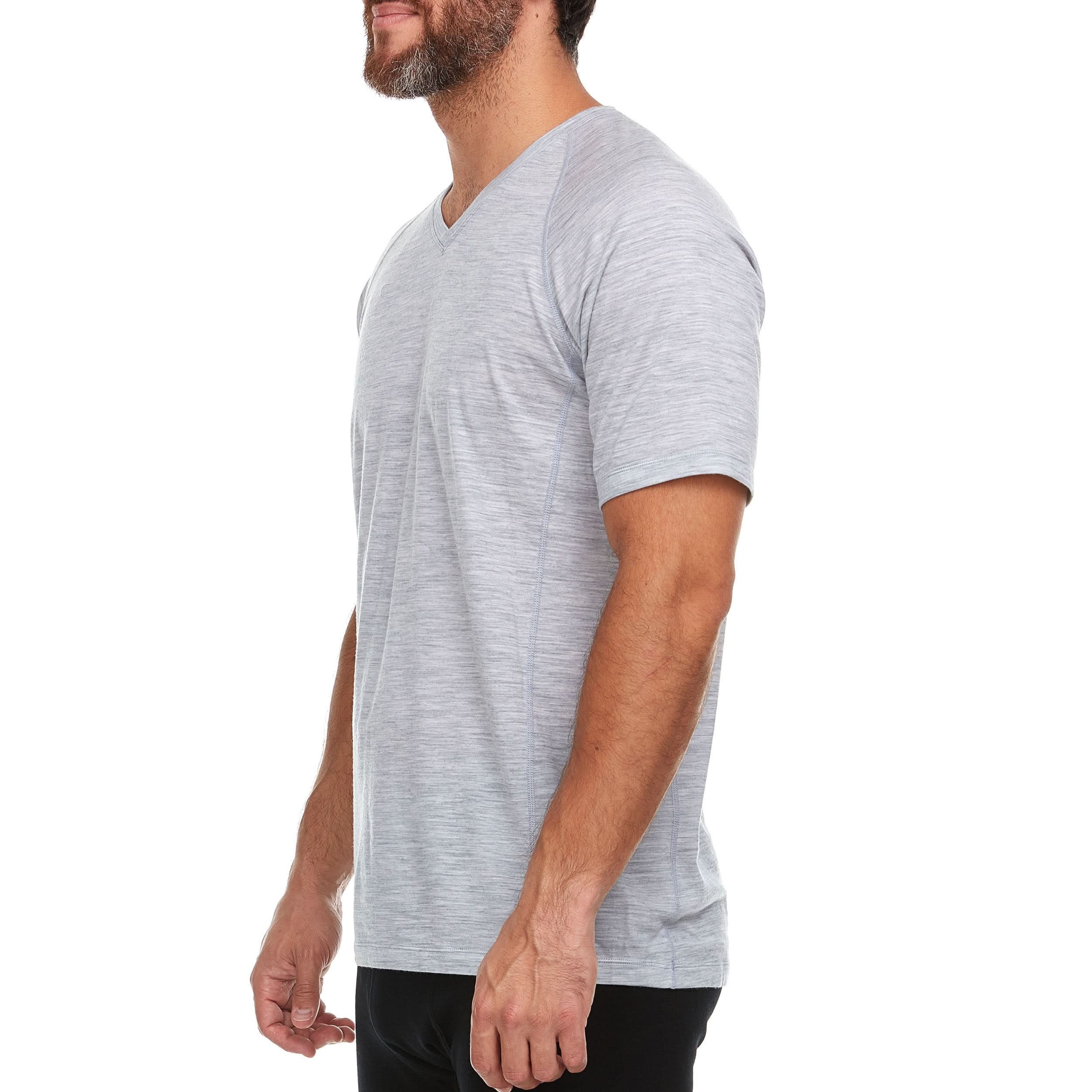 Men's Merino Wool V-Neck T-Shirt – Microweight Base Layer