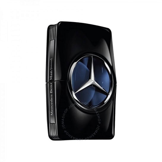 Mercedes-Benz Man Eau de Toilette 3.4 fl oz bottle in sleek black and silver packaging.
