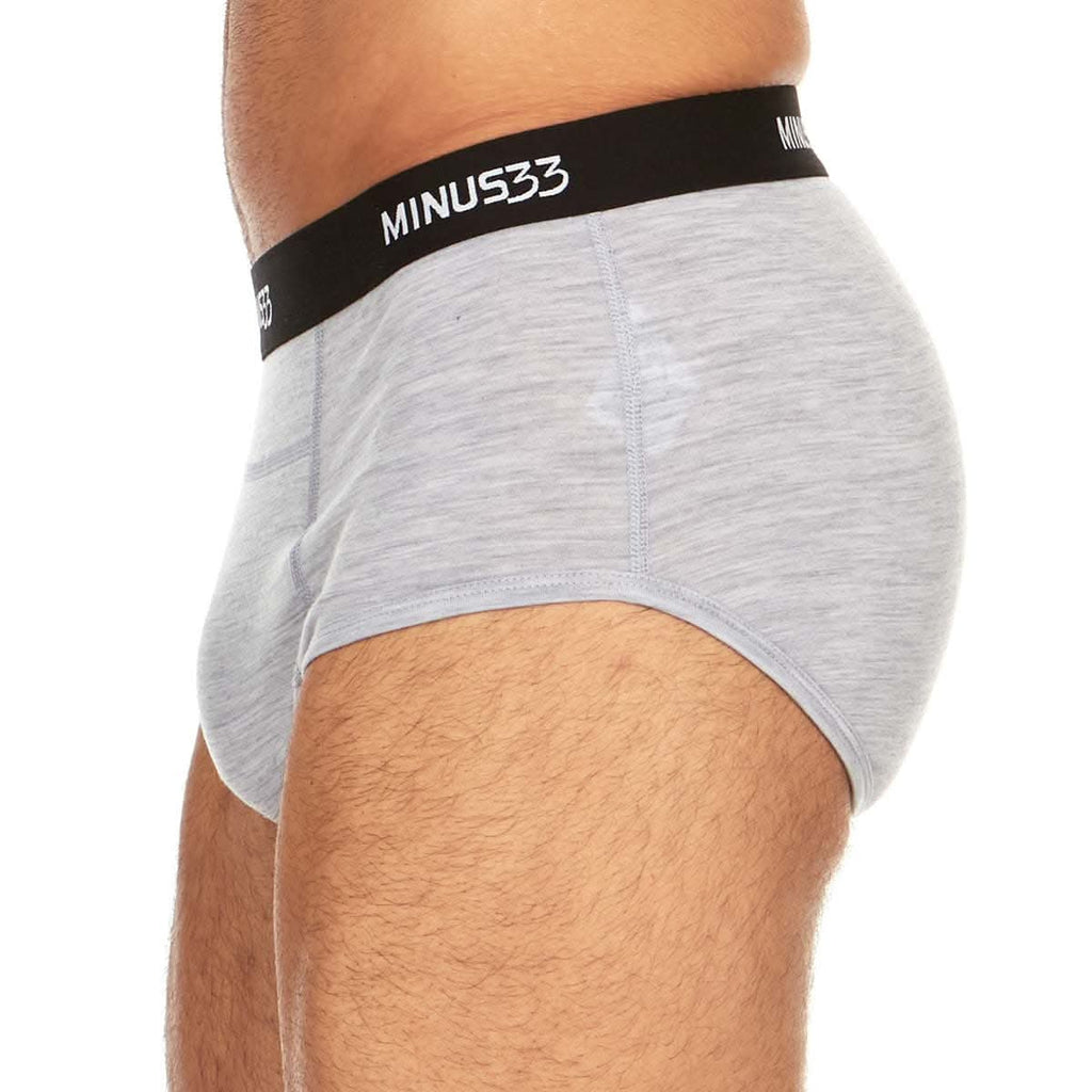 Microweight Wool Briefs for Men - Solid Knit Moisture-Wicking