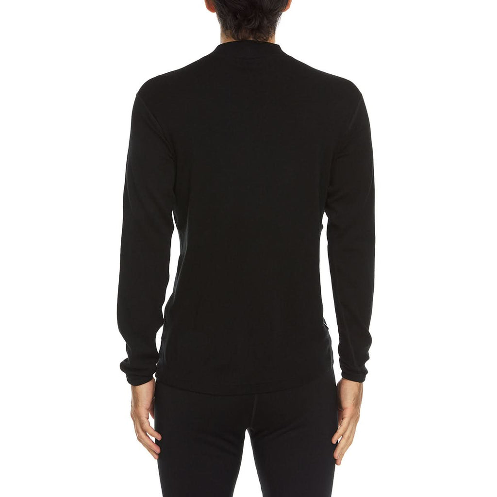 Men's 100% Merino Wool Mock Neck Long Sleeve Top