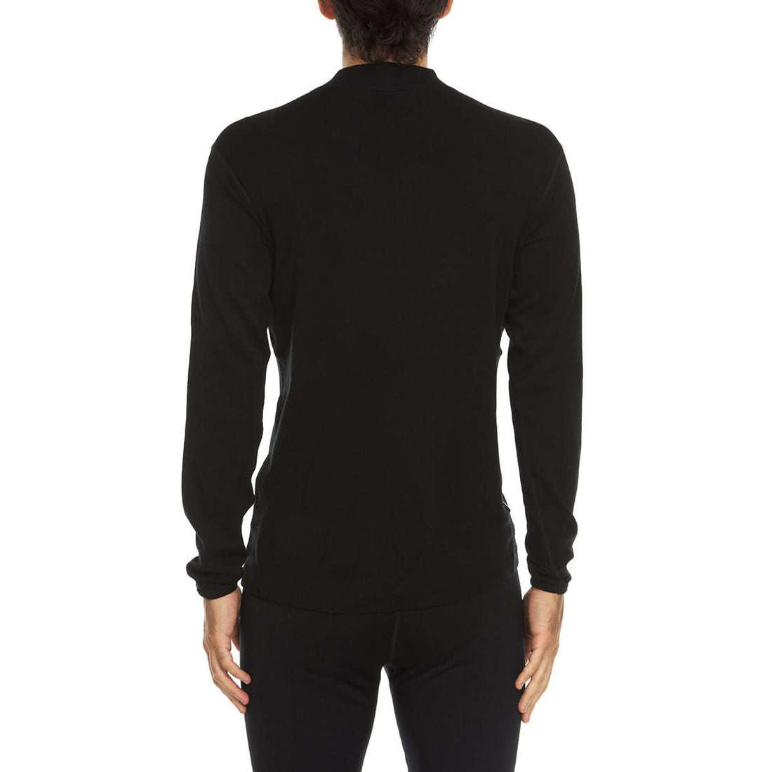 Men's 100% Merino Wool Mock Neck Long Sleeve Top