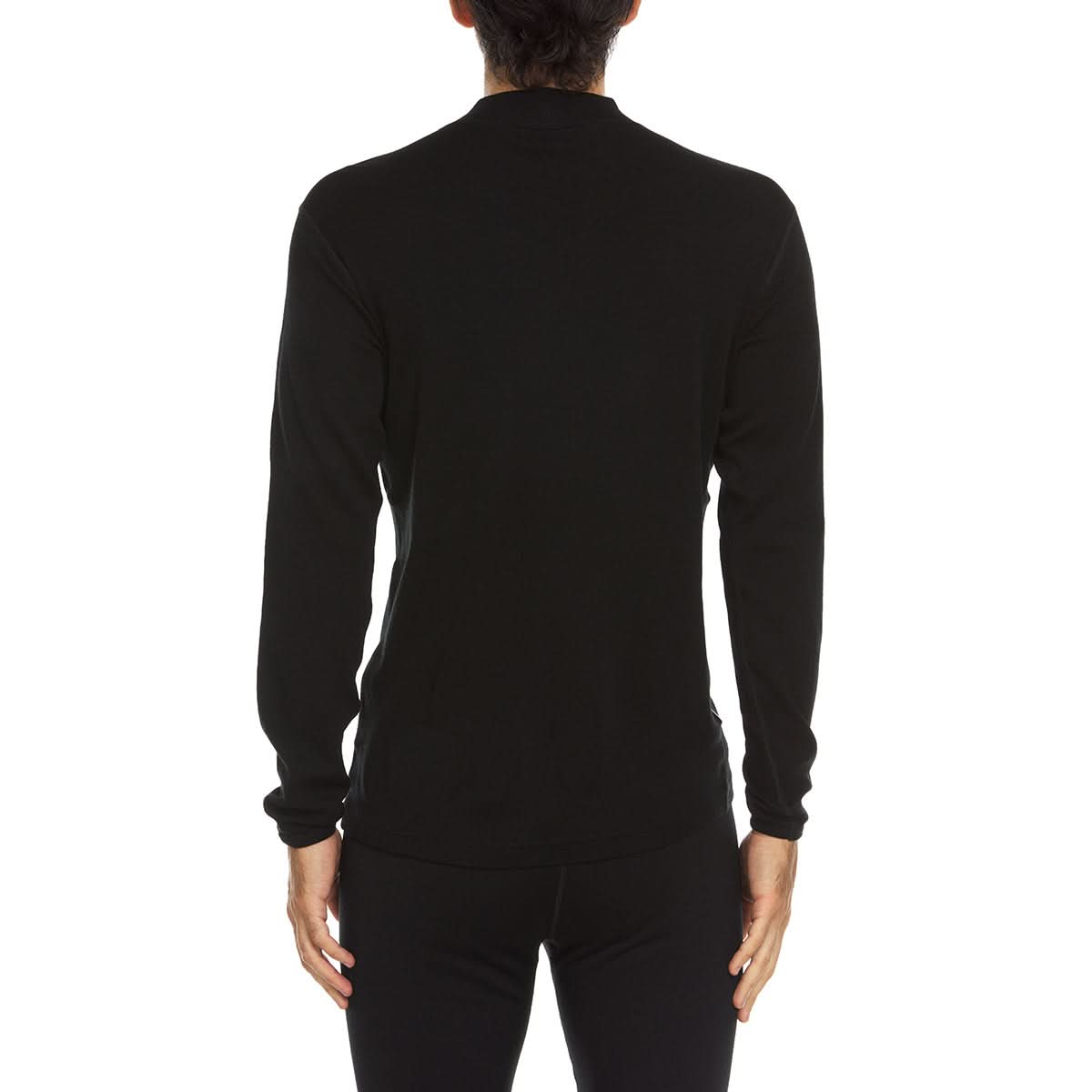 Men's 100% Merino Wool Mock Neck Long Sleeve Top
