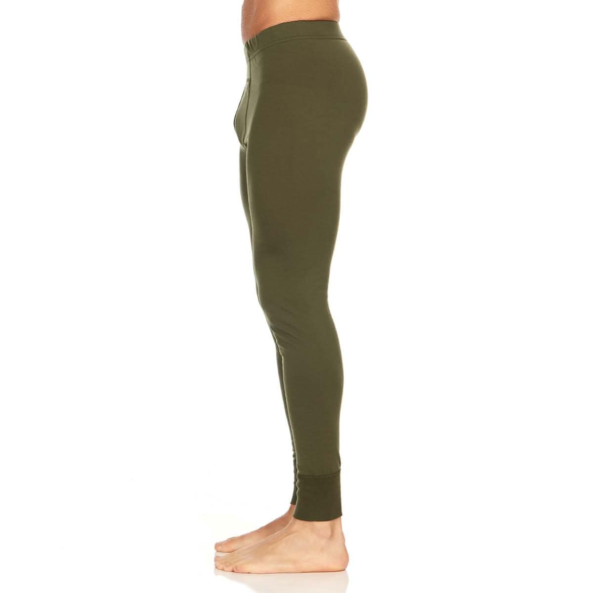 Men's Lightweight Merino Wool Base Layer Bottoms - Solid Knit