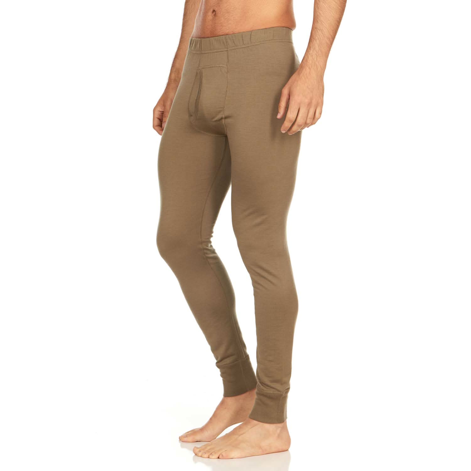 Men's Lightweight Merino Wool Base Layer Bottoms - Solid Knit