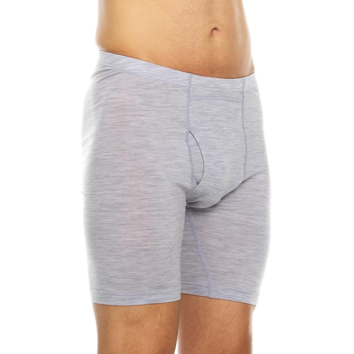 Microweight Men's Wool Boxer Briefs - Sporty Knit Athletic Underwear