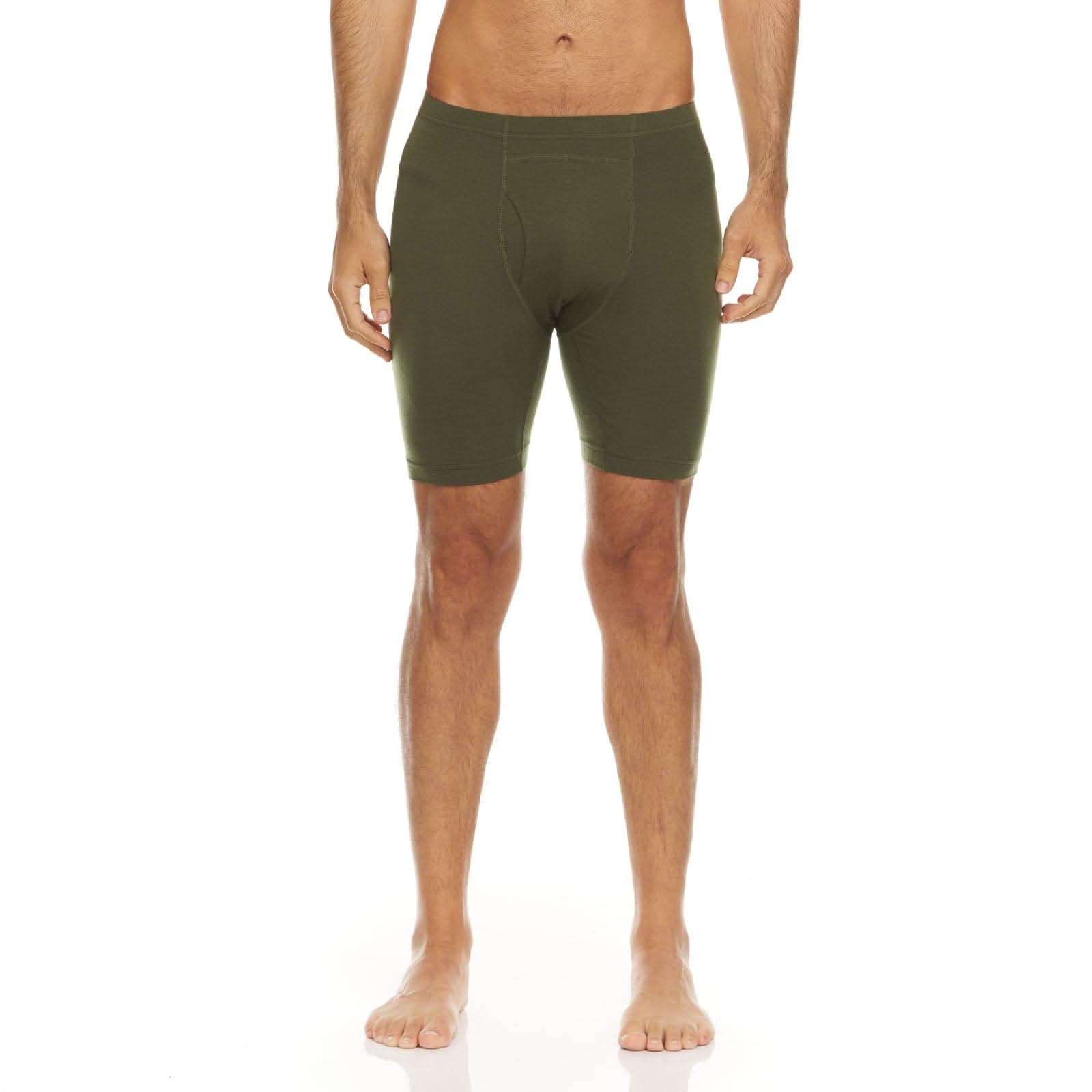 Microweight Men's Wool Boxer Briefs - Sporty Knit Athletic Underwear