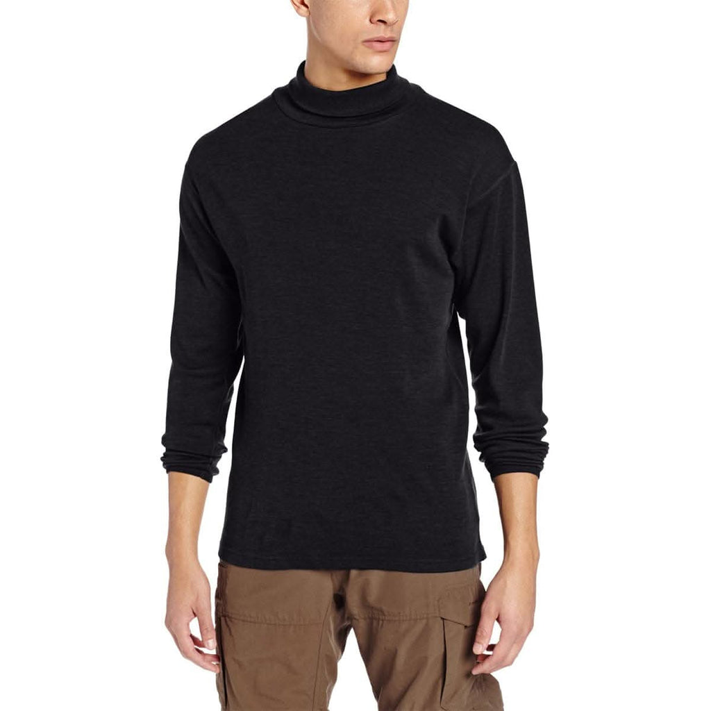 Men's Midweight 100% Merino Wool Turtleneck in Charcoal Grey