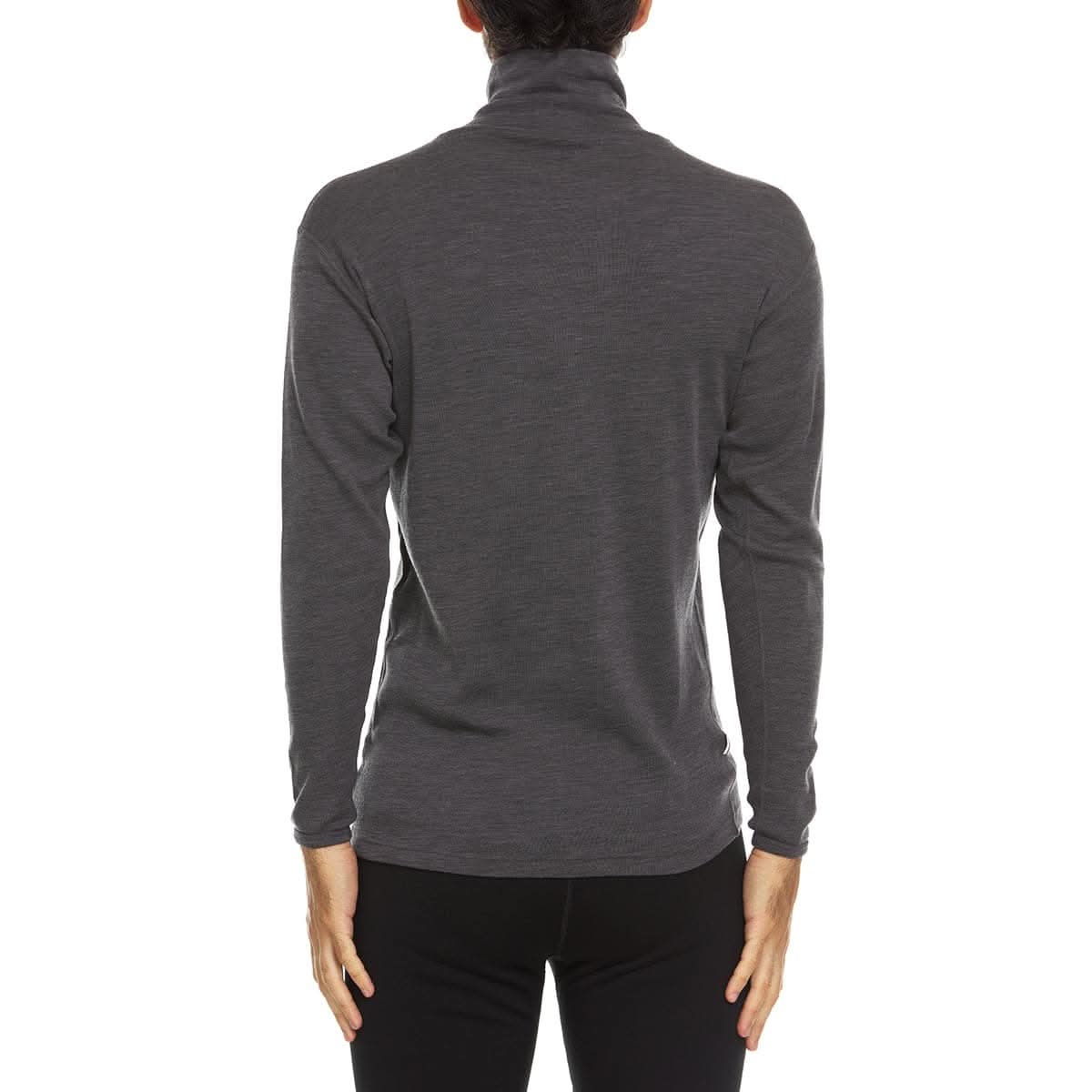 Men's Midweight 100% Merino Wool Turtleneck in Charcoal Grey