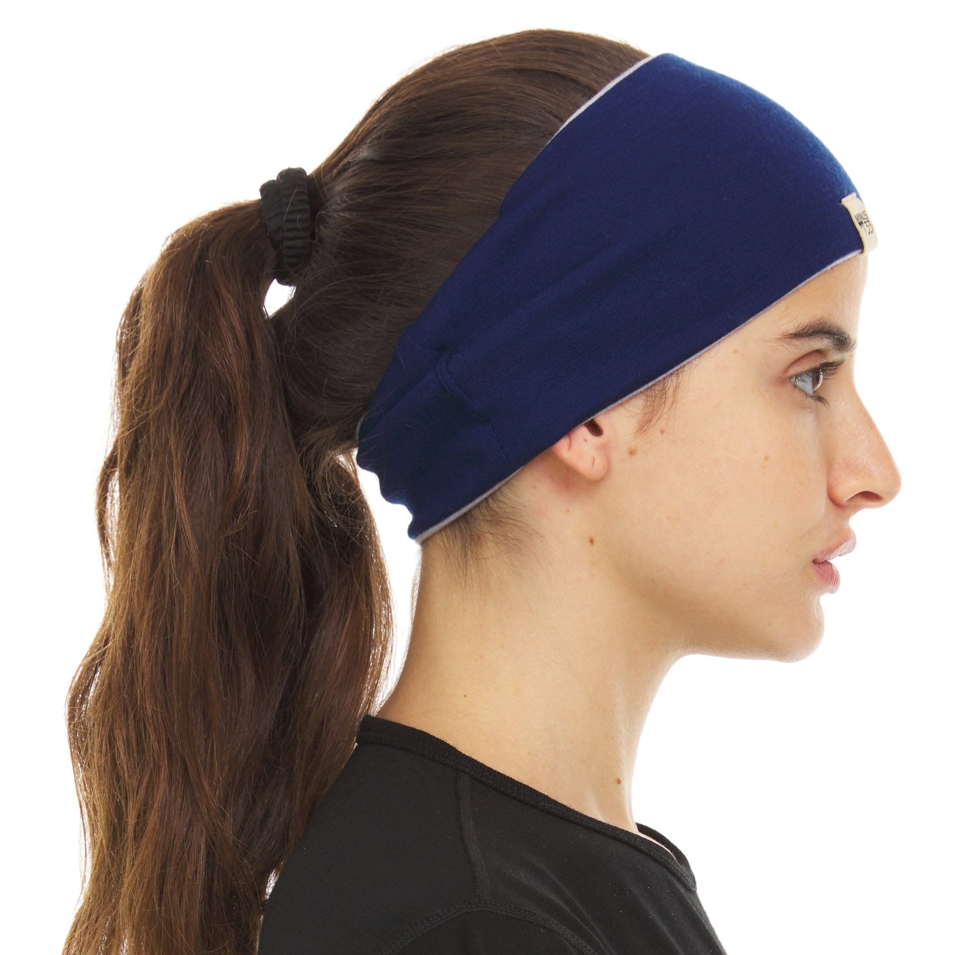 Midweight Reversible Merino Wool Headband for Winter Sports