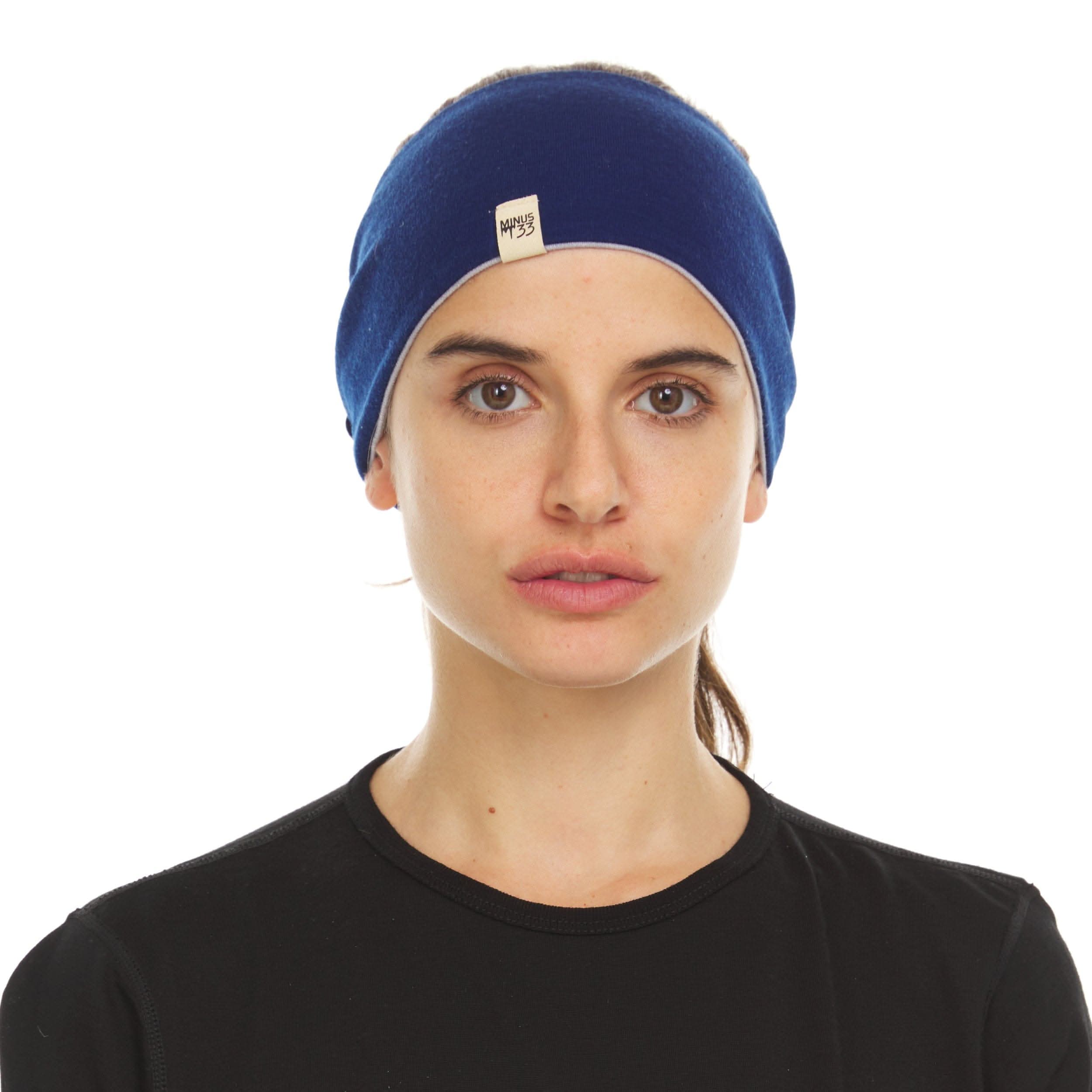 Midweight Reversible Merino Wool Headband for Winter Sports