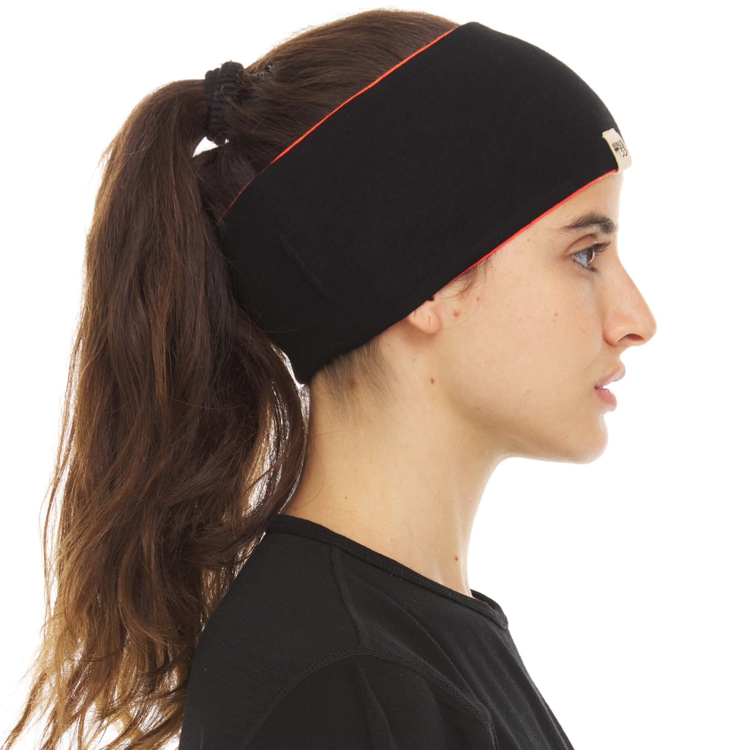 Midweight Reversible Merino Wool Headband for Winter Sports