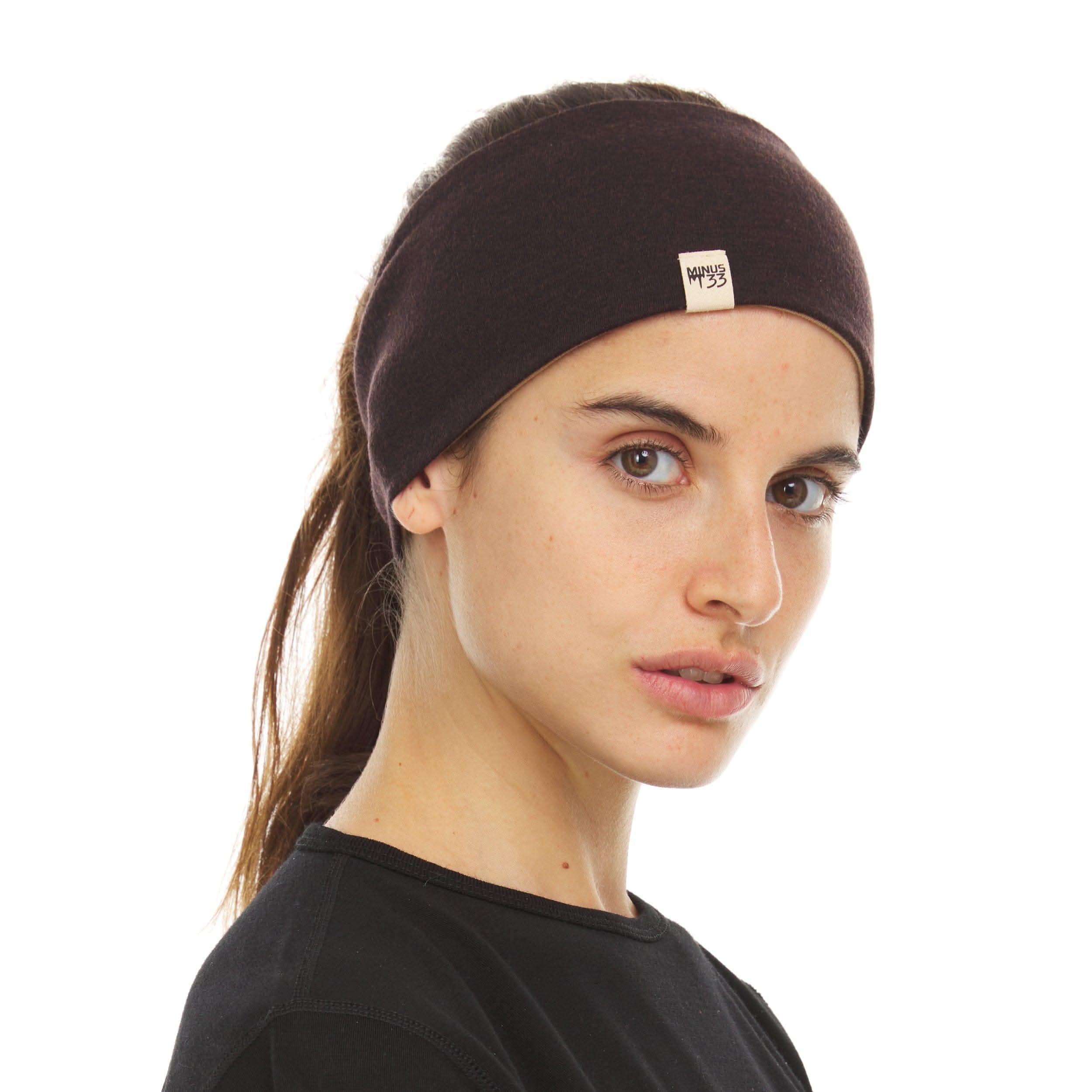 Midweight Reversible Merino Wool Headband for Winter Sports