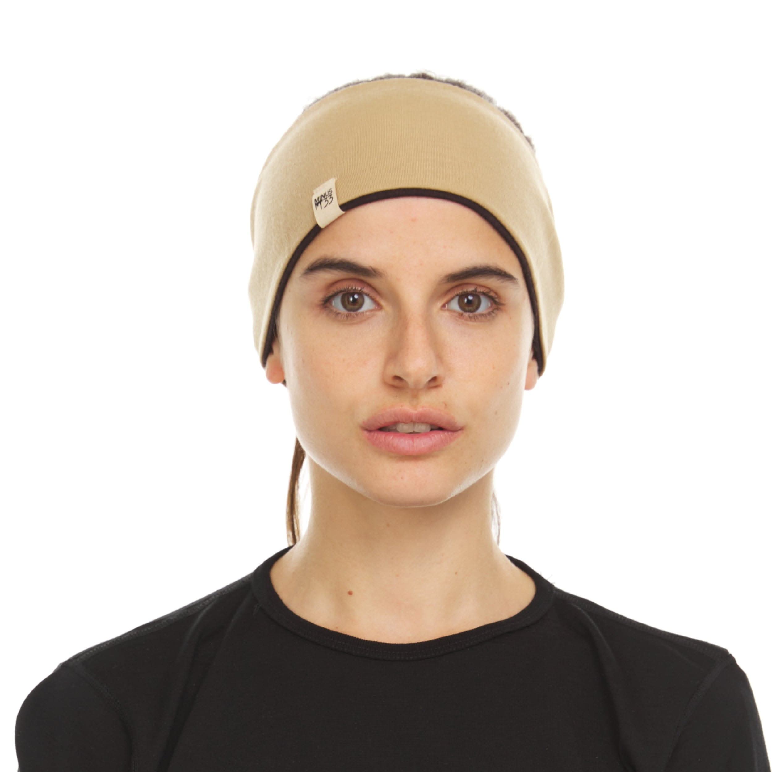 Midweight Reversible Merino Wool Headband for Winter Sports