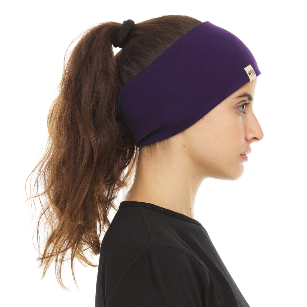 Midweight Reversible Merino Wool Headband for Winter Sports
