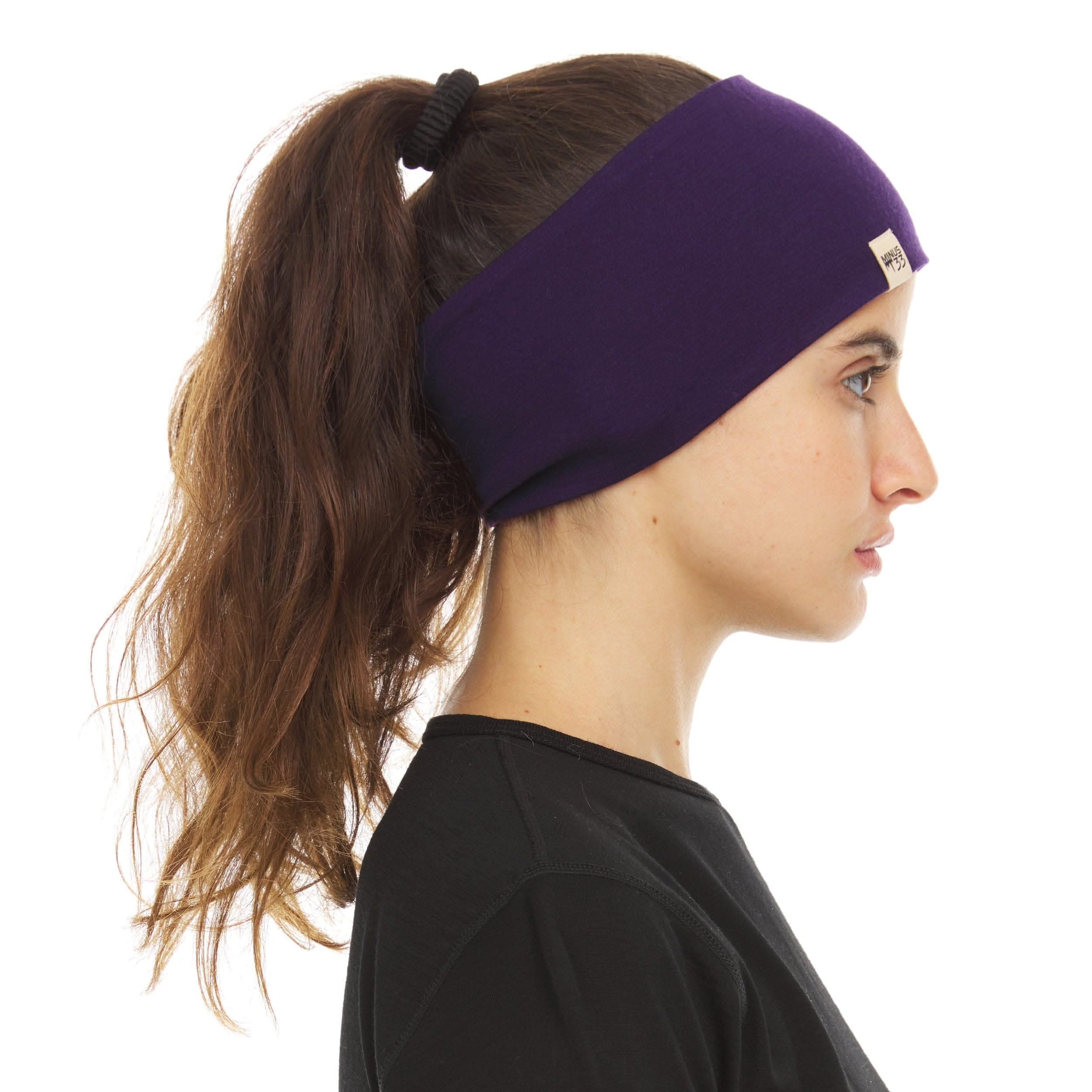 Midweight Reversible Merino Wool Headband for Winter Sports