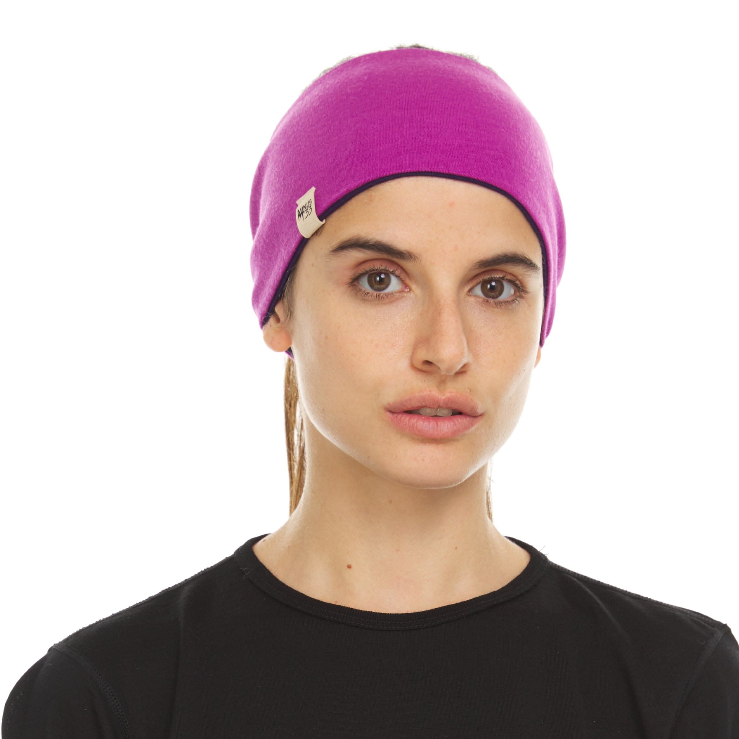 Midweight Reversible Merino Wool Headband for Winter Sports