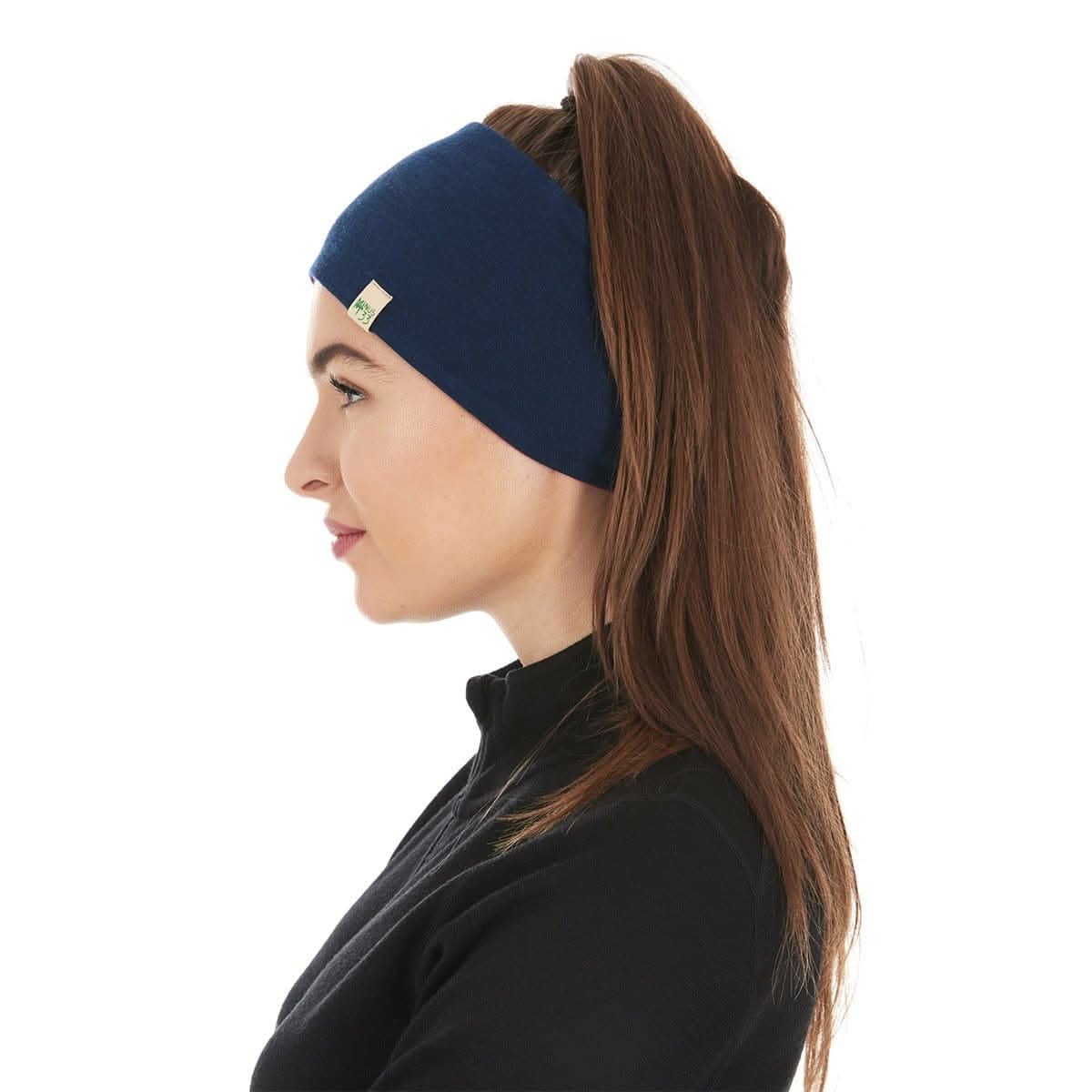 Midweight Reversible Merino Wool Headband for Winter Sports