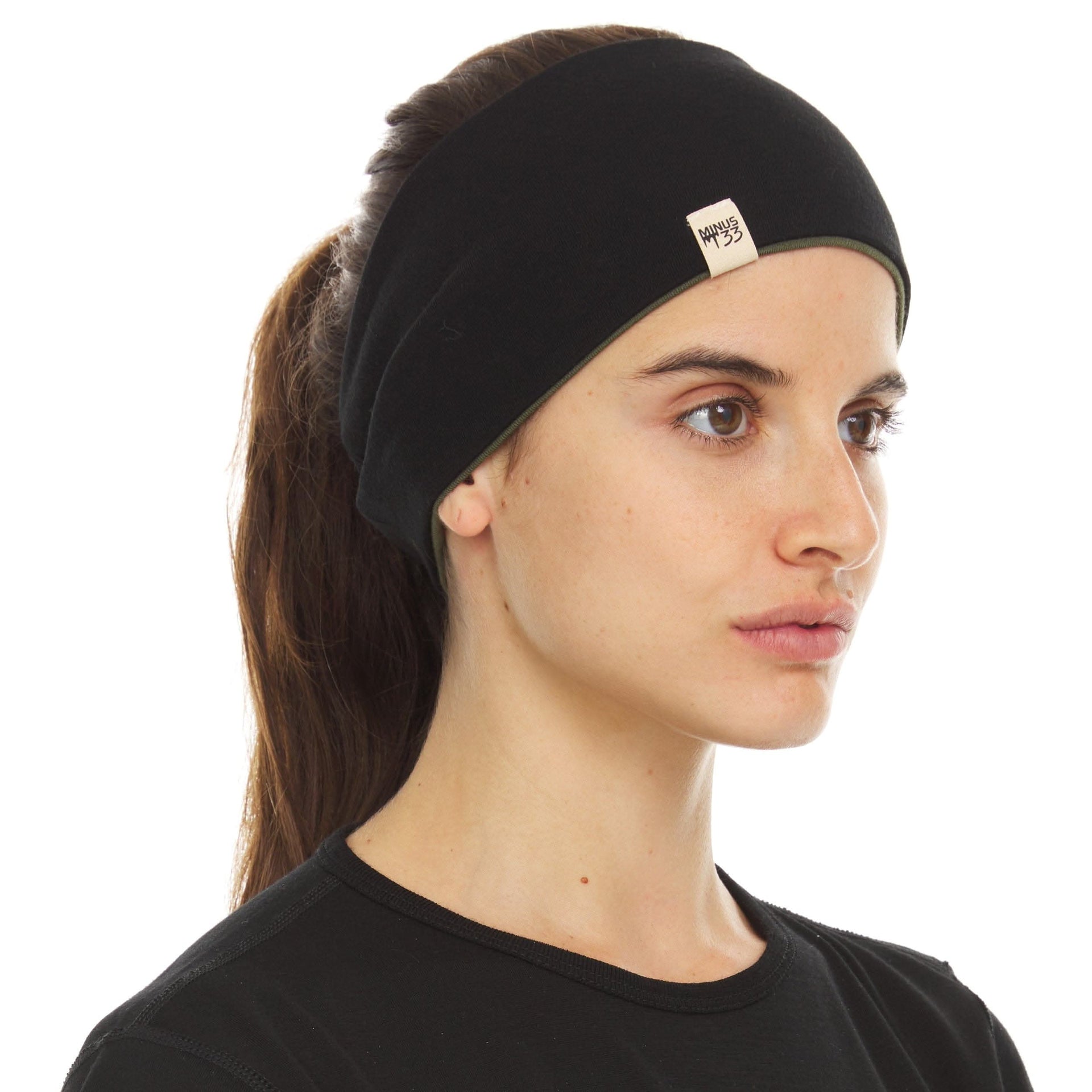 Midweight Reversible Merino Wool Headband for Winter Sports
