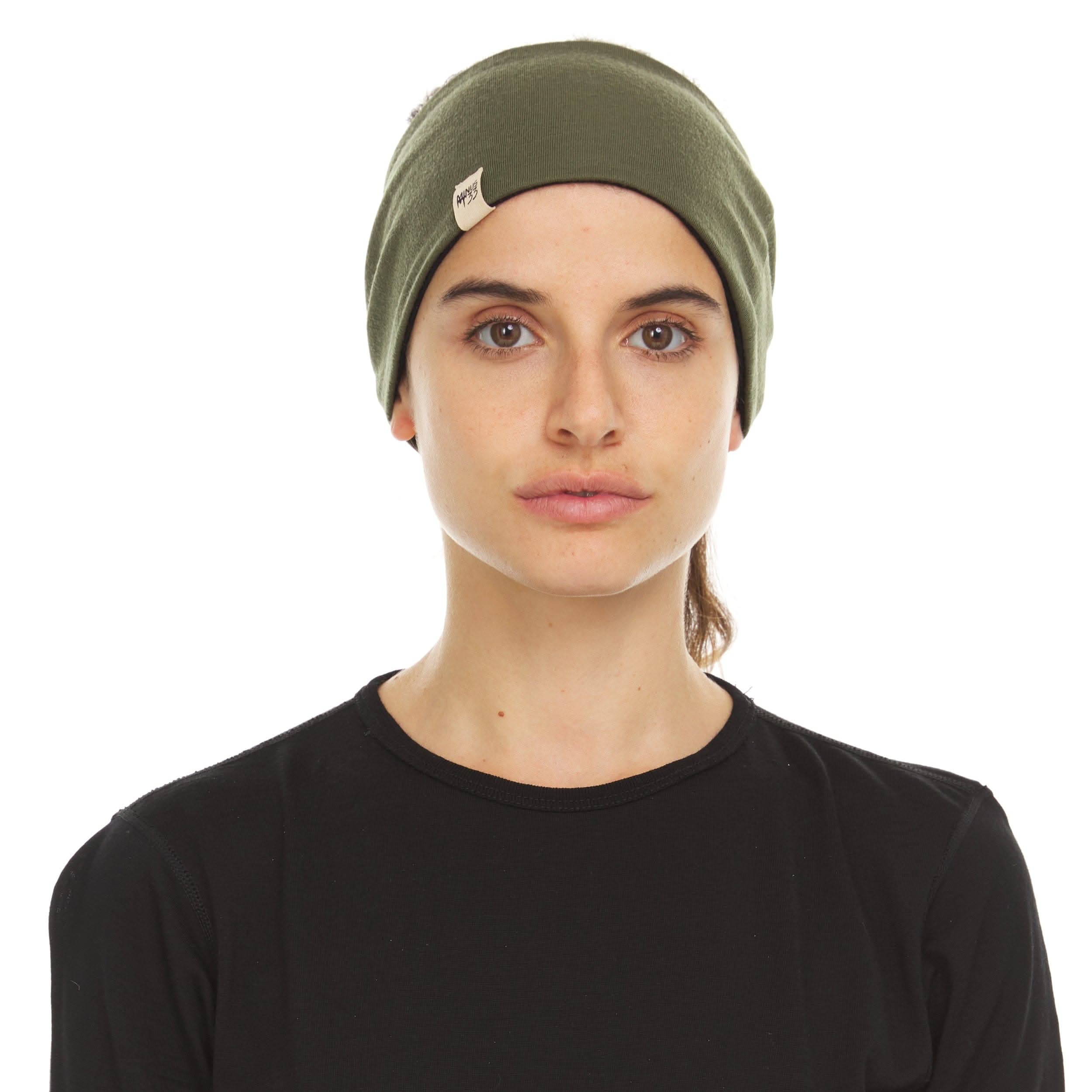 Midweight Reversible Merino Wool Headband for Winter Sports