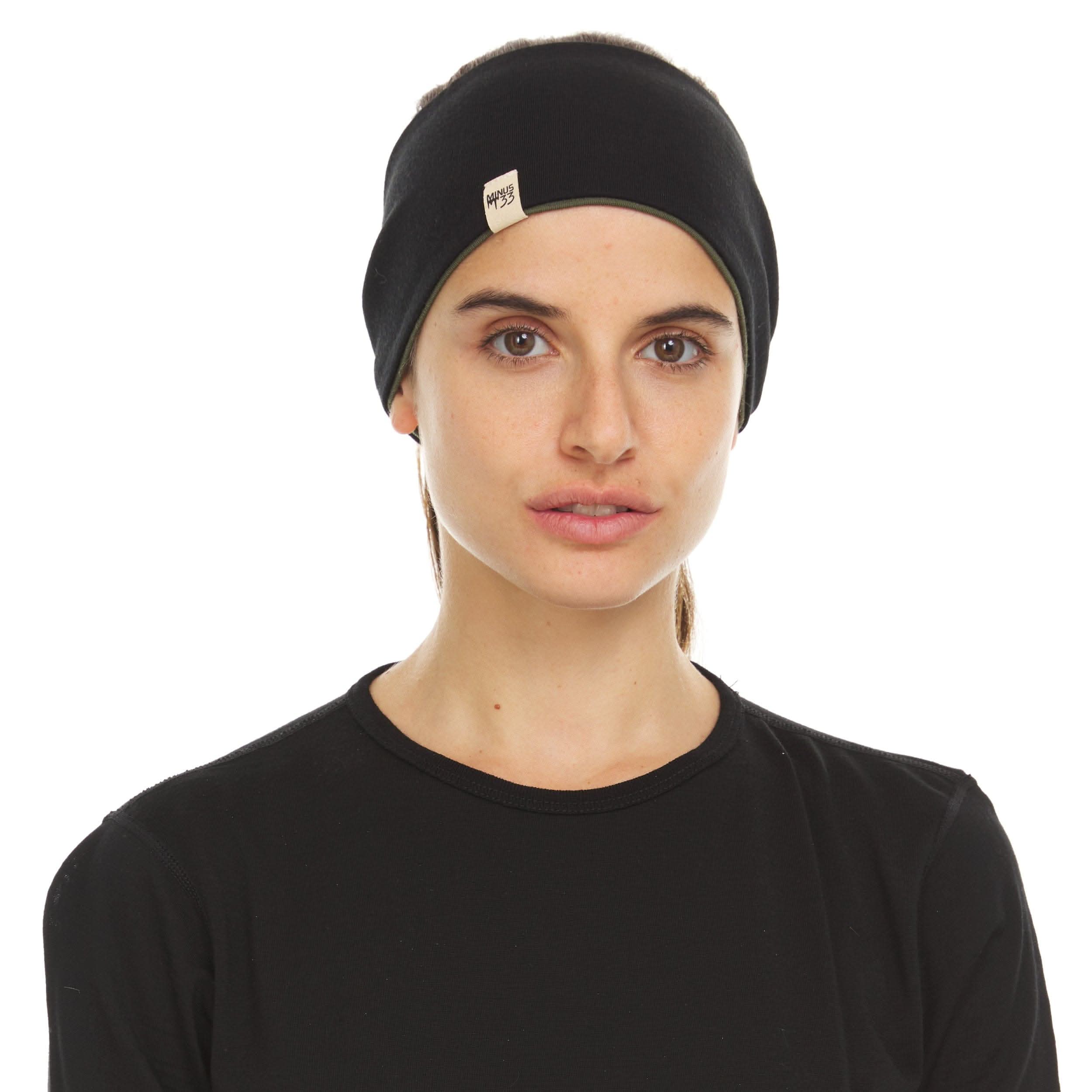 Midweight Reversible Merino Wool Headband for Winter Sports