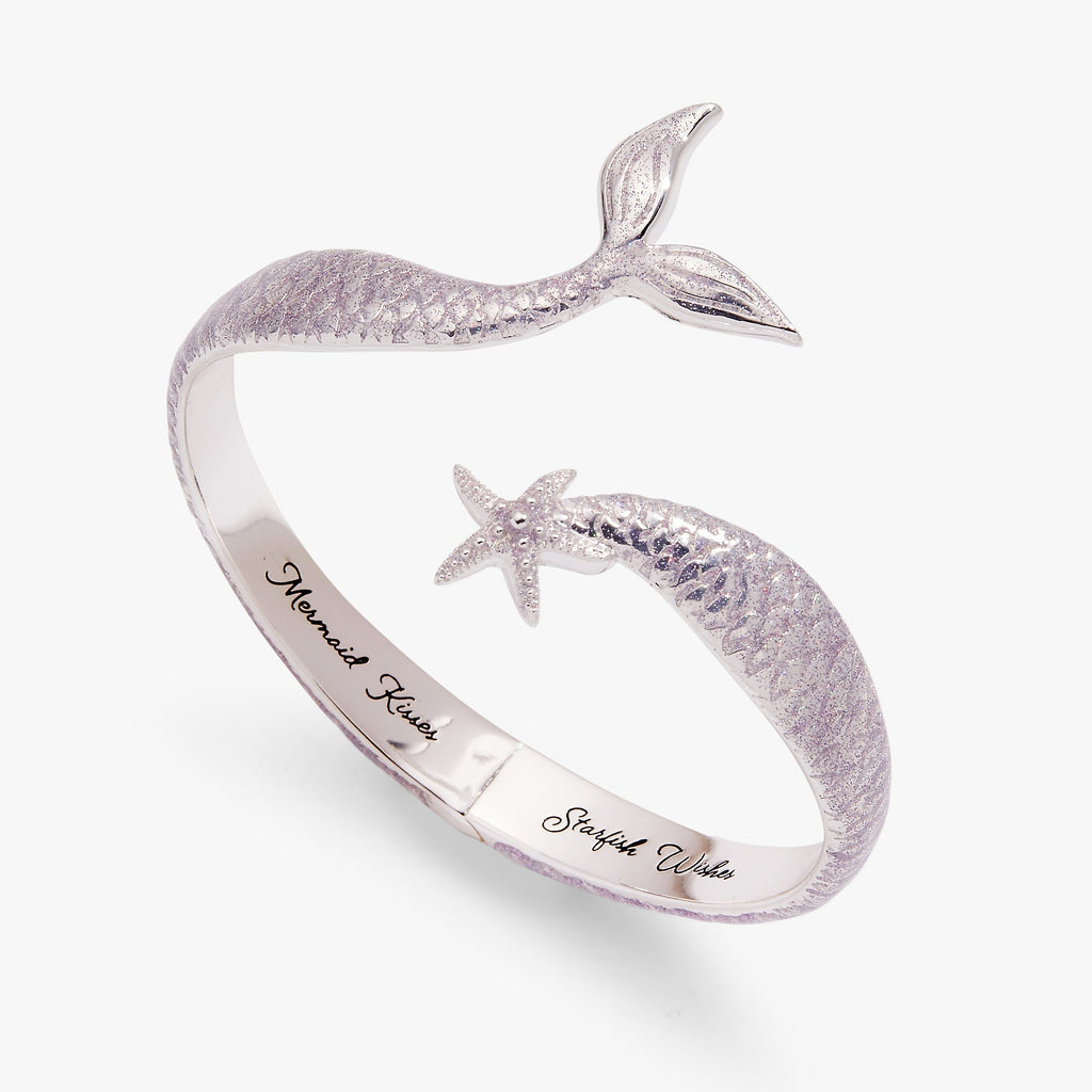 Salt + Sea Mermaid Kisses Starfish Wishes Cuff in Silver Lavender