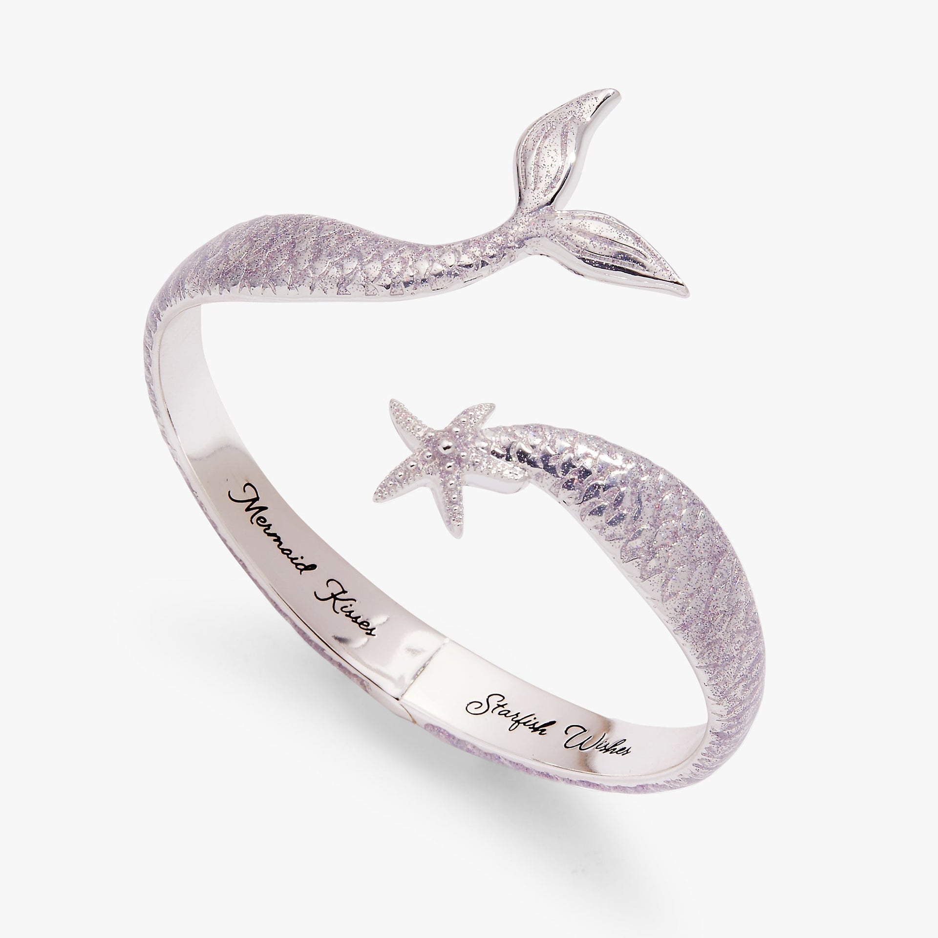 Salt + Sea Mermaid Kisses Starfish Wishes Cuff in Silver Lavender