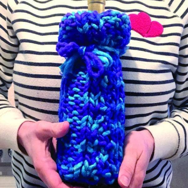 Mermaid Party Wine Sleeve DIY Knit & Crochet Kit - Quick Project