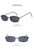 Retro Rimless Rectangle Sunglasses Gold Metal Flame Frame Shades