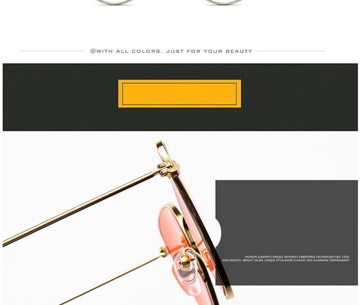 Metal Round Retro Cat Eye Sunglasses UV Protected Eyewear