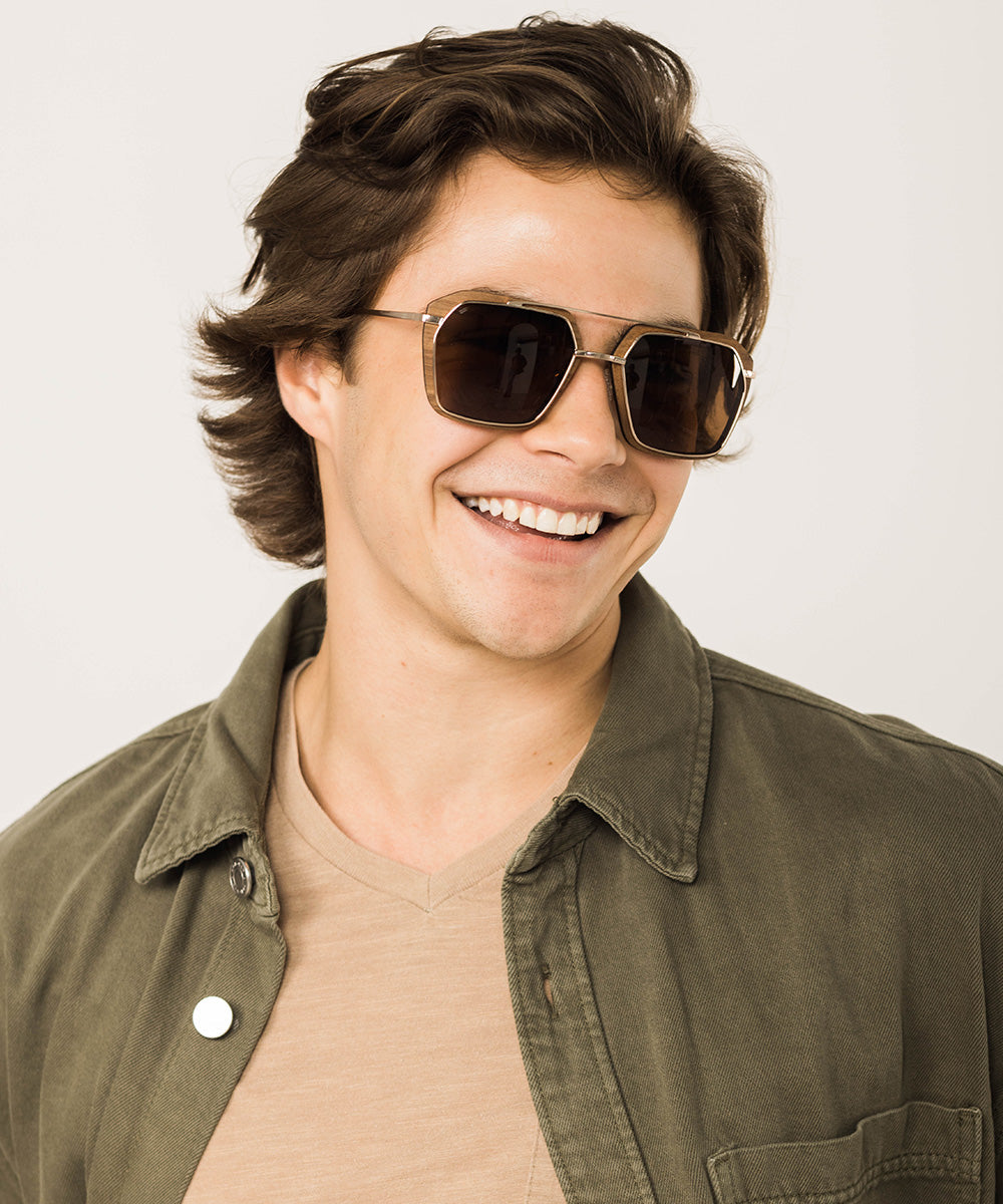 Bal Harbour Metal and Wood Sunglasses for Men and Women