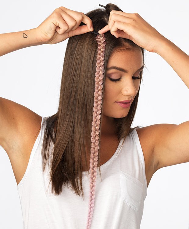 Metallic Braid Hair Extension Clip-In Glamour Accessory