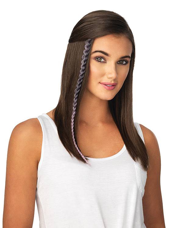 Metallic Braid Hair Extension Clip-In Glamour Accessory