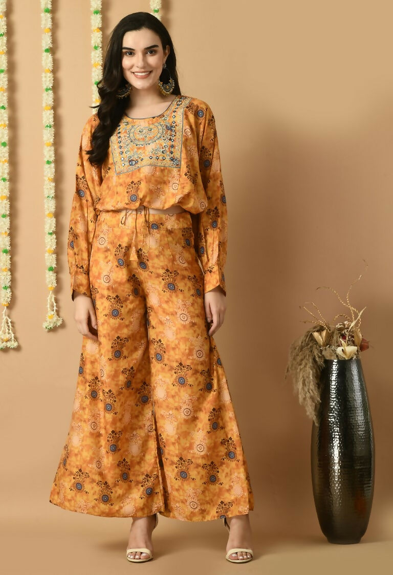 Mustard Maslin Kurta Set - Elegant 2-Piece Ethnic Ensemble