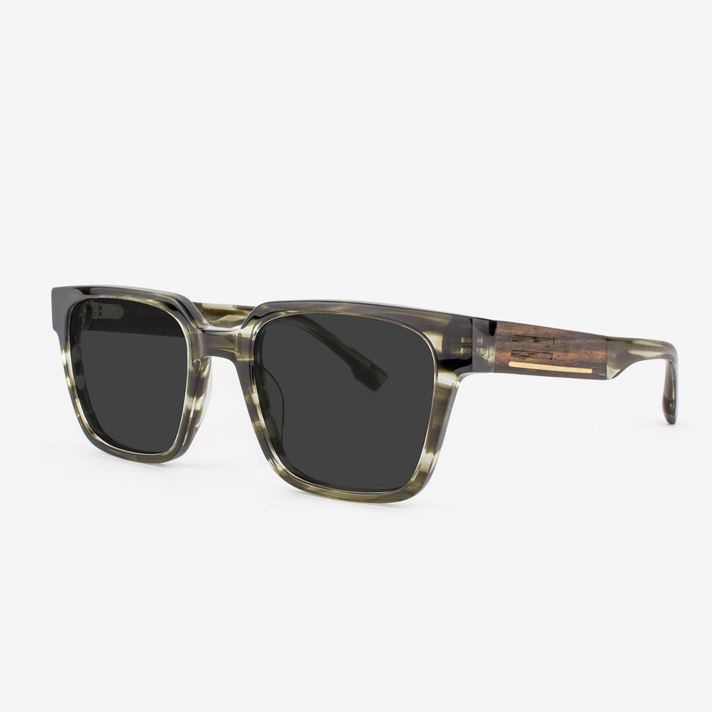 Micanopy Acetate & Wood Boxy Frame Sunglasses